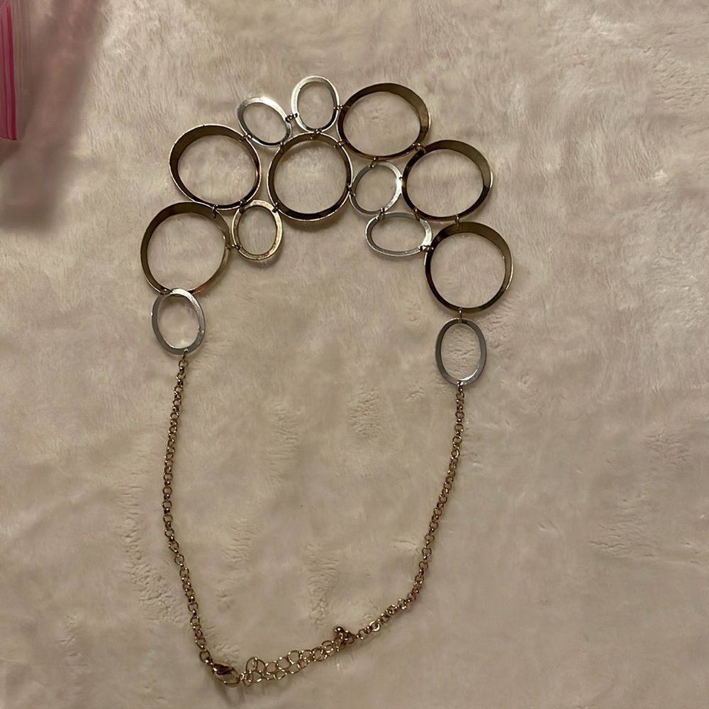 Silver and gold necklace